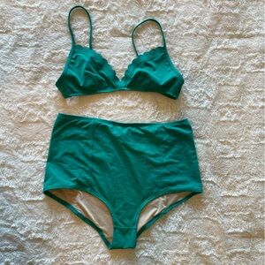 J. Crew Teal Bikini Set